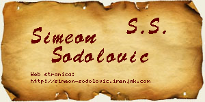Simeon Šodolović vizit kartica